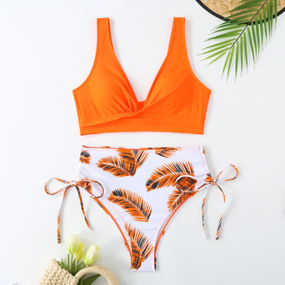 Swimsuit Women Trend Swimwear Female High Waisted Bikinis Sets Korean Swimming for Woman Bathing Suit Beachwear