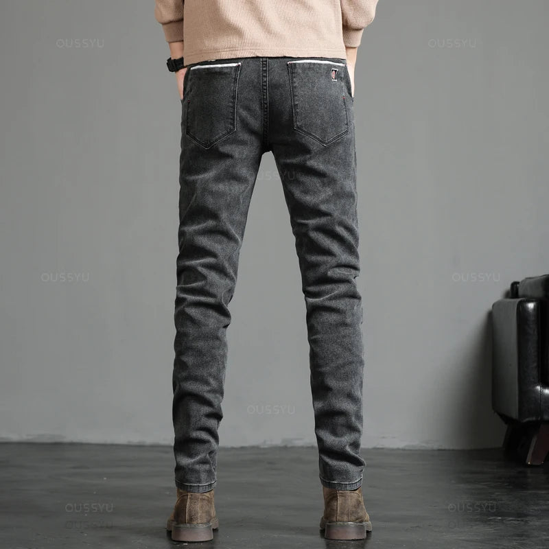 2025 New Men's Stretch Skinny Jeans Fashion Casual Cotton Denim Slim Fit Pants Male Korean Trousers Streetwear Brand Clothing