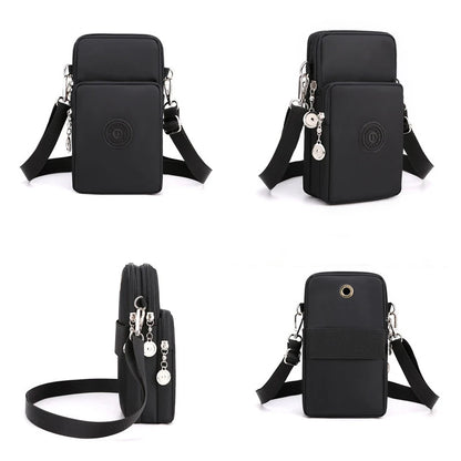 New Women Mobile Phone Bag Nylon Cell Phone Bag Coin Purse Strap Shoulder Bag Small Crossbody Bags for Women Wallet Travel Purse