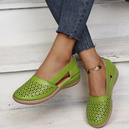 New Women Wedges Sandals Hollow Out Vintage Woman Shoes Slip on Casual Sewing Ladies Sandal Female Summer Zapatos Muje