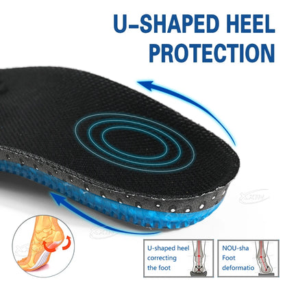 【Xxin】Spring Insole Basketball Sport Insoles for Men Women Silicone Arch Support Shoe Pad Size 35-46