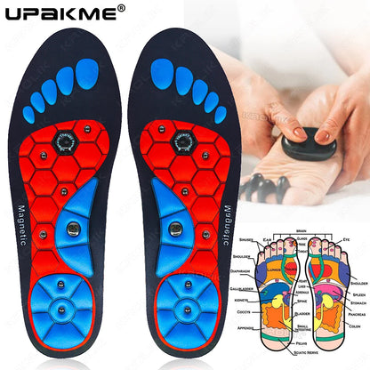 Magnetic Massage Insoles Acupressure Inserts Arch Support Orthopedic Acupressures Shoes Pads Relieve Tired for Men Women Unisex