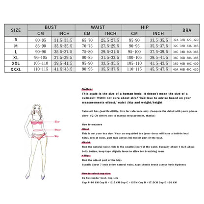 Sexy Women Swimsuit Push Up Swimwear Sexy Bikini Set Brazilian Biquini Female Swimming Suit Solid Beachwear