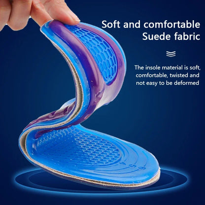 Orthopedic Arch Support and Foot Pain Massaging Silicone Gel Soft Sport Shoe Insole Pad for Man Women Insoles Anti-Shock 1Pair