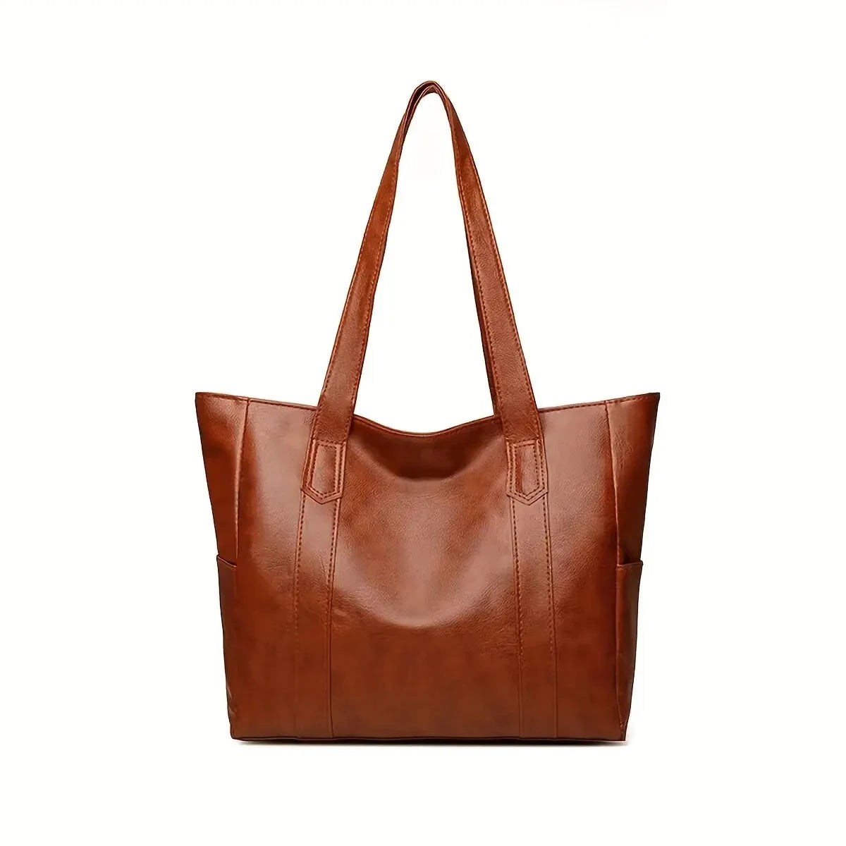 1pc Vintage Large Capacity Tote Bag Retro Vegan Shoulder Bag Women's Casual Handbag For Commute