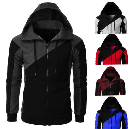 American Fashion Trend Zipper Hoodie Men's Loose Oversized Sweatshirt Unisex Casual Hoodie