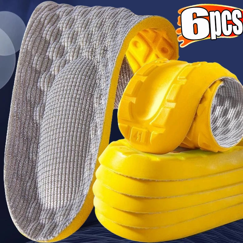 Latex Memory Foam Insoles for Sports Soft Foot Support Shoe Pads High Elastic Orthopedic Sport Insole Feet Care Insert Cushion