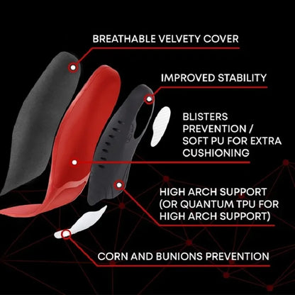 1 Pair Premium Insoles for Feet PU Gel Shock Absorption Breathable Comfortable Lightweight Sweat Absorbing Shoes Pads, For Spo