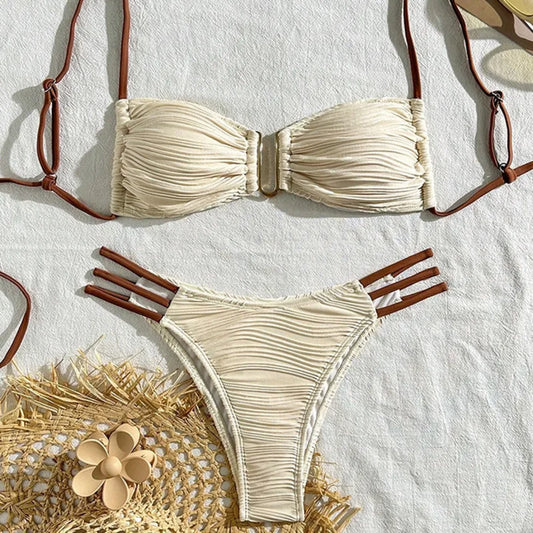 New Sexy Bikinis 2025 Swimsuits Women's Swimwear Push Up Female Beach Swim Wear Bathing Suits Brazilian Bikini Set Pool Bather