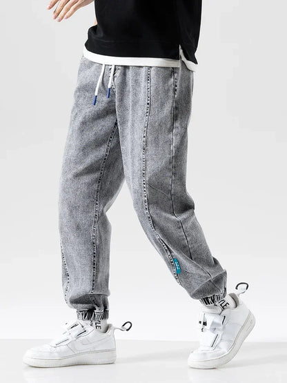 Spring Summer Black Blue Baggy Jeans Men Streetwear Denim Joggers Casual Cotton Harem Pants Jean Trousers Plus Size 6XL 7XL 8XL