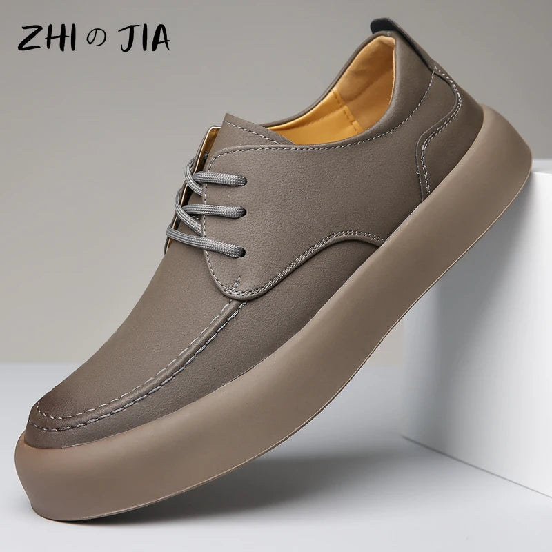 Spring Summer Mesh Breathable Thick Soled Sneakers Men's New Fashionable Casual Shoes Classic Black Trendy Matching Footwear