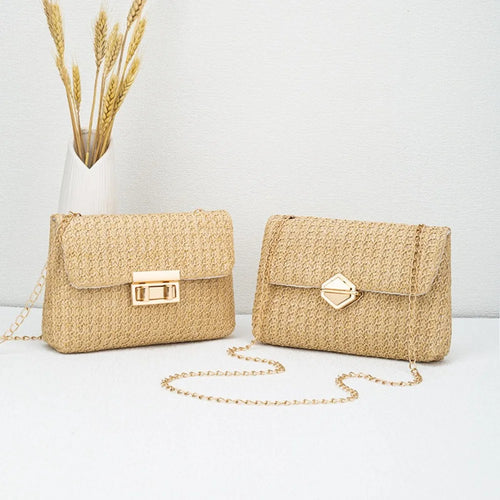 Fashion Straw Shoulder Bag Handmade High Capacity Clutch Handbag Woven Beach Bag Women