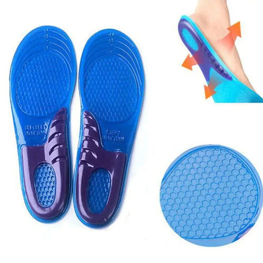 NEW 1 Pair Man Women Orthotic Arch Support Massage Insole Unisex Silicone Anti Slip Gel Soft Sport Shoe Pad Shock Absorption