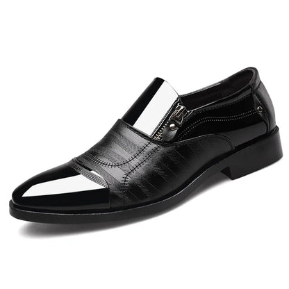 Classic Business Men's Dress Shoes Fashion Elegant Formal Wedding Shoes Men Slip on Office Oxford Shoes for Men Black