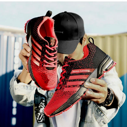 Sneakers Fashion Breathable Mesh Comfortable Black Sports Shoes