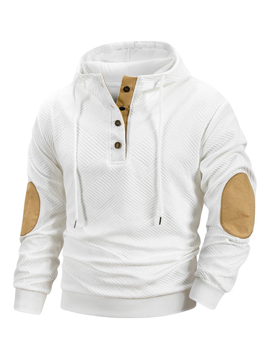 Men's Hoodies High Neck Spliced Loose Knit Retro Sweater Pullover Men Outdoor Casual Long Sleeve Sweatshirts Sweater Tops