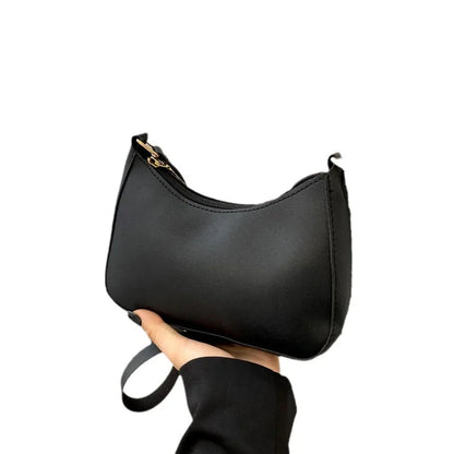 Retro forearm bag women's bow handbag PU leather baguette bag Western style shoulder bag Underarm moisture