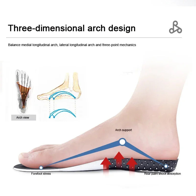 Orthopedic Insoles for Man Women Memory Foam Cushion Gel Insole Silicone Arch Support Pads Running Gel Insole Insert Buffer