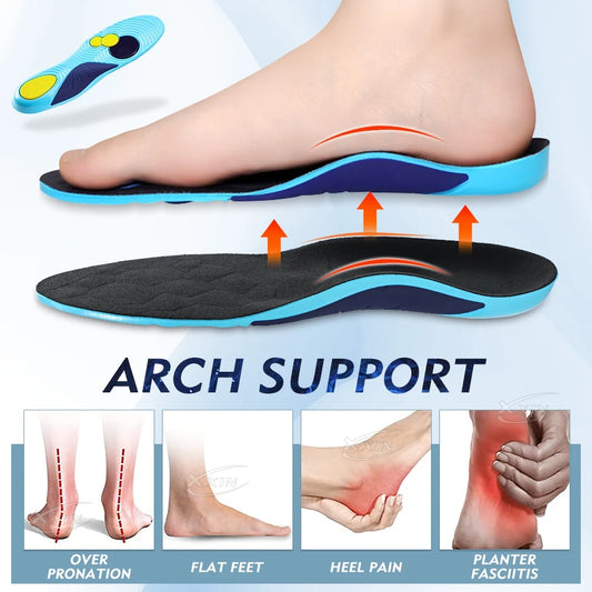【Xxin】Arch Support Insoles Orthopedic Shoe Pads Gel Sport Insoles for Men Women Health Insole Size35-48