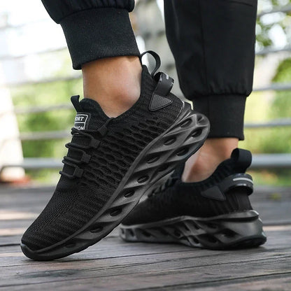 2025 Soft Soled Men's Summer Sports Shoes Breathable Anti-Odor Mesh Running Shoes New Outdoor Walking Training Tennis Sneakers