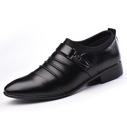 Men Luxury Business Oxfords Leather Shoes Breathable Formal Dress Shoes Male Office Wedding Flats Rubber Footwear Mocassin Homme
