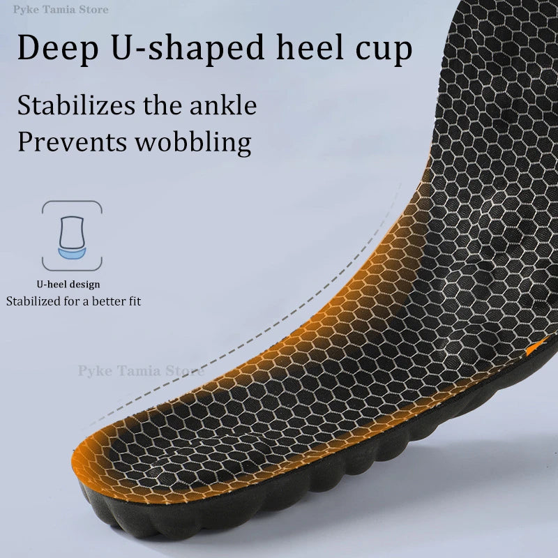 Graphene Anti-odor Sports Insole 4D Cloud High Elastic Shock Absorption Massage Shoes Pad Arch Support Soft Running Feet Cushion