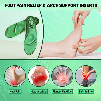 IFitna Plantar Fasciitis Relief Orthopedic Insole Flat Feet High Arch Support Metatarsal Pain Insert Men Wome Standing All Day