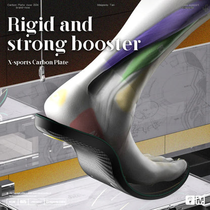 Mcgola Curved Carbon Plate Insole, Stable Arch Support, Anti-Side Tilt, Double Force Bouncing Basketball Insole