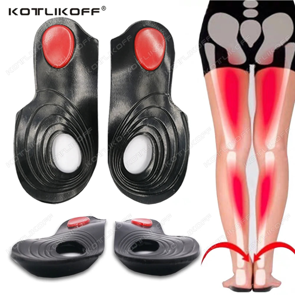 Orthopedic O/X-Leg Legs Relieve Insoles Silicone Soft Self-adhesive Corrector Valgus Varus Relieve Pain Massage Foot Care Insert