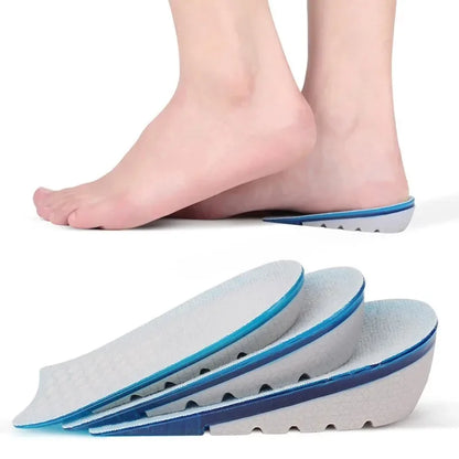 Premium TPE Gel Heightened Insole Half Shoe Pads for Men Women Comfortable Silicone Gel Invisible Heel Lift 1-3cm Soles Support