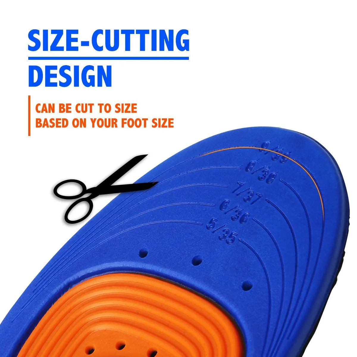 Sports Elastic Memory Silicone Gel Insoles Shoe Inserts Breathable Shoes Pad 1pair