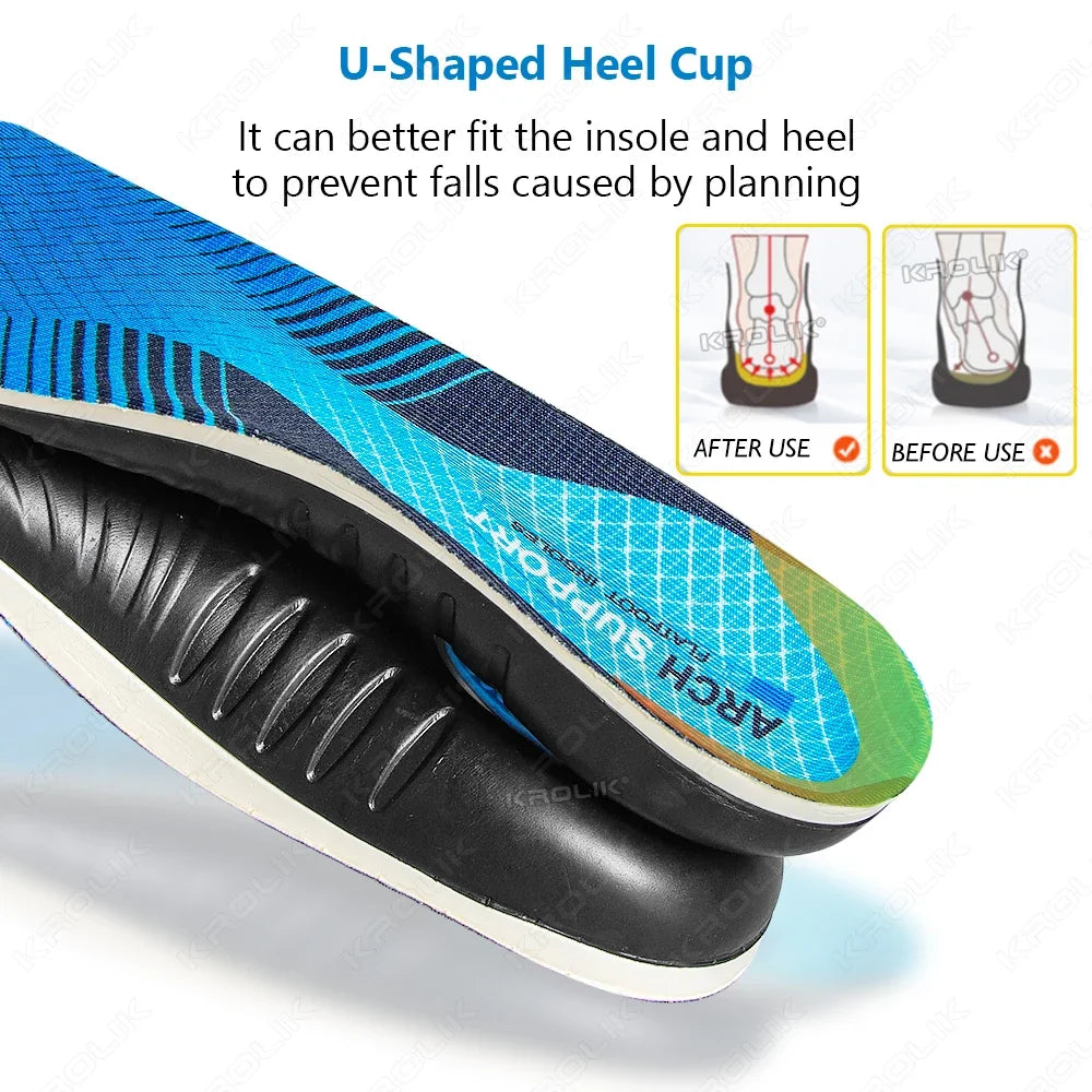 1 Pair Orthopedic Insoles Orthotics Flat Foot Health Sole Pads for Shoes Insert Arch Support Pad for Plantar Fasciitis Feet Care
