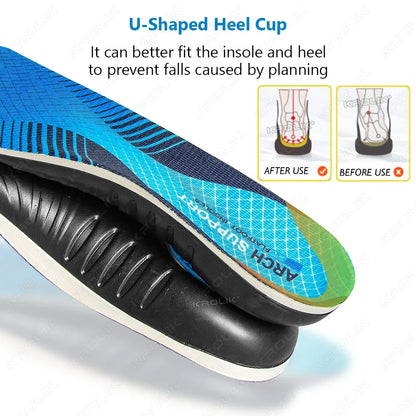 1 Pair Orthopedic Insoles Orthotics Flat Foot Health Sole Pads for Shoes Insert Arch Support Pad for Plantar Fasciitis Feet Care