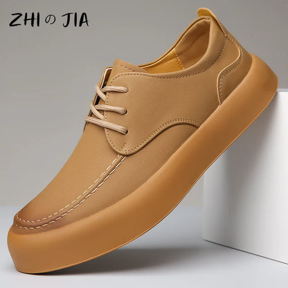 Spring Summer Mesh Breathable Thick Soled Sneakers Men's New Fashionable Casual Shoes Classic Black Trendy Matching Footwear