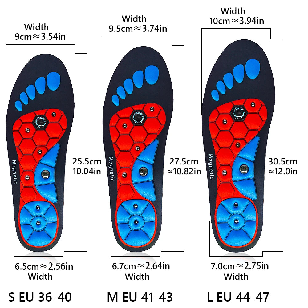 Magnetic Massage Insoles Acupressure Inserts Arch Support Orthopedic Acupressures Shoes Pads Relieve Tired for Men Women Unisex