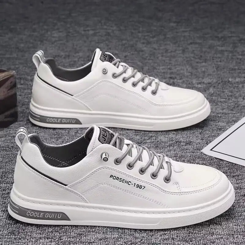 2025 Spring and Autumn Fashion Mens Casual Sneakers New Fashion Lace-up White Shoes Student Comfort Sports Vulcanized Shoes