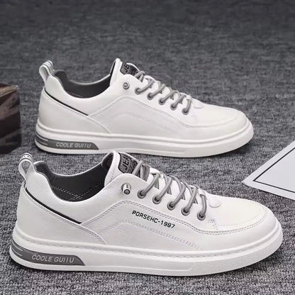 2025 Spring and Autumn Fashion Mens Casual Sneakers New Fashion Lace-up White Shoes Student Comfort Sports Vulcanized Shoes