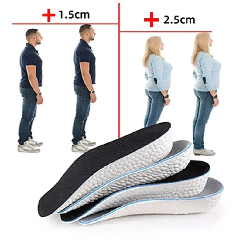 Height Increase Insoles for Men Women Shoes Flat Feet Arch Support Orthopedic Insoles Sneakers Heel Lift Memory Foam Shoe Pads
