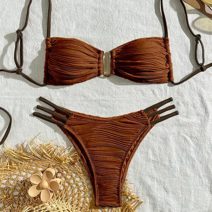 New Sexy Bikinis 2025 Swimsuits Women's Swimwear Push Up Female Beach Swim Wear Bathing Suits Brazilian Bikini Set Pool Bather