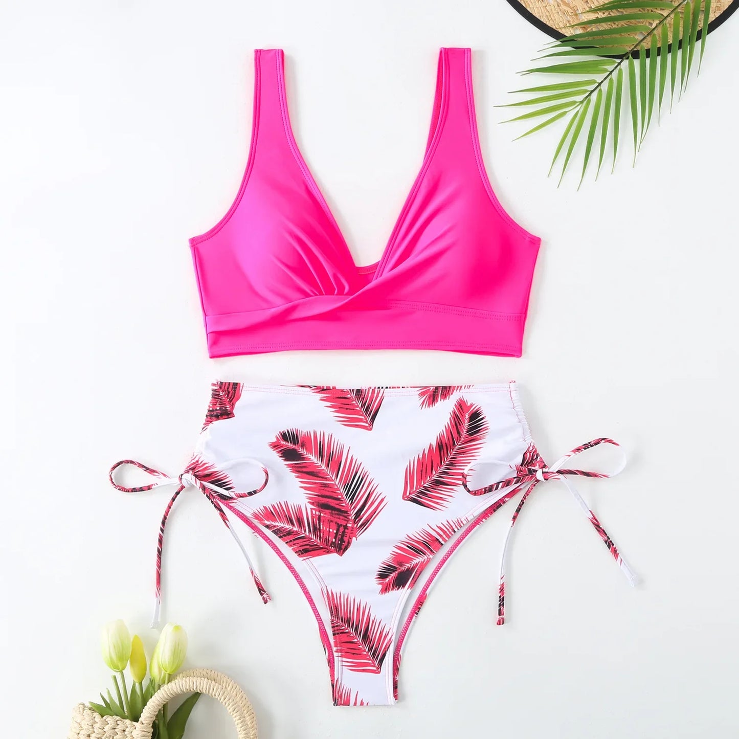 Swimsuit Women Trend Swimwear Female High Waisted Bikinis Sets Korean Swimming for Woman Bathing Suit Beachwear