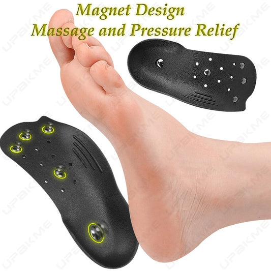Magnetic Arch Support Insoles Flat Feet Correction Orthotics Overpronation Underpronation Foot Support XO Legs Massage Shoe Pads