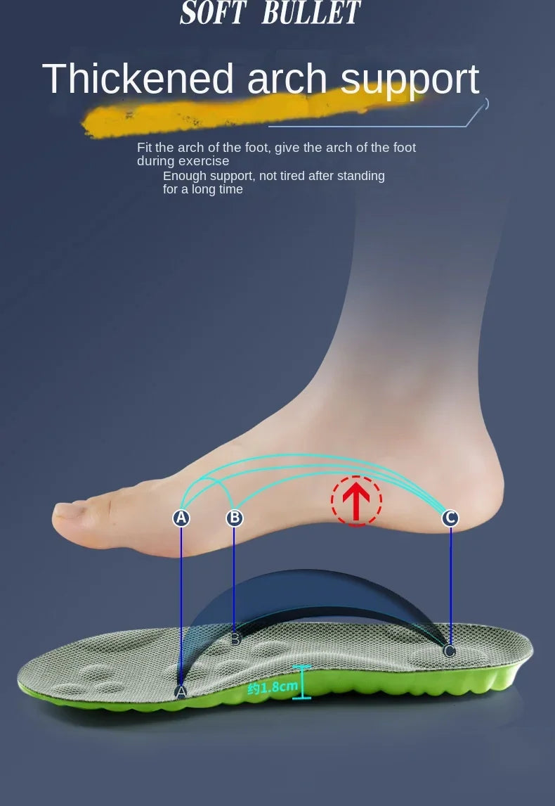 4D Massage Super Soft  Insole Running Orthopedic Inserts