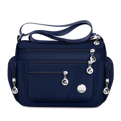 Lightweight Nylon Crossbody Bag for Women , Casual Style, Adjustable Strap, Zip Closure, Multi-Compartment Storage