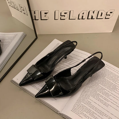 2025 Summer High Heel Women Sandals Fashion Pointed Toe Singbacks Shoes Design Style Banquet Party Sandalias Shoes