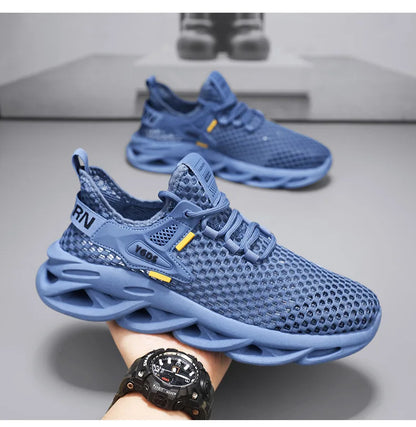 Mesh Breathable Men's Shoes Summer Thin Lightweight Mesh Shoes Men's Sandals Hollowed Out Large Mesh Casual Running Sports Shoes