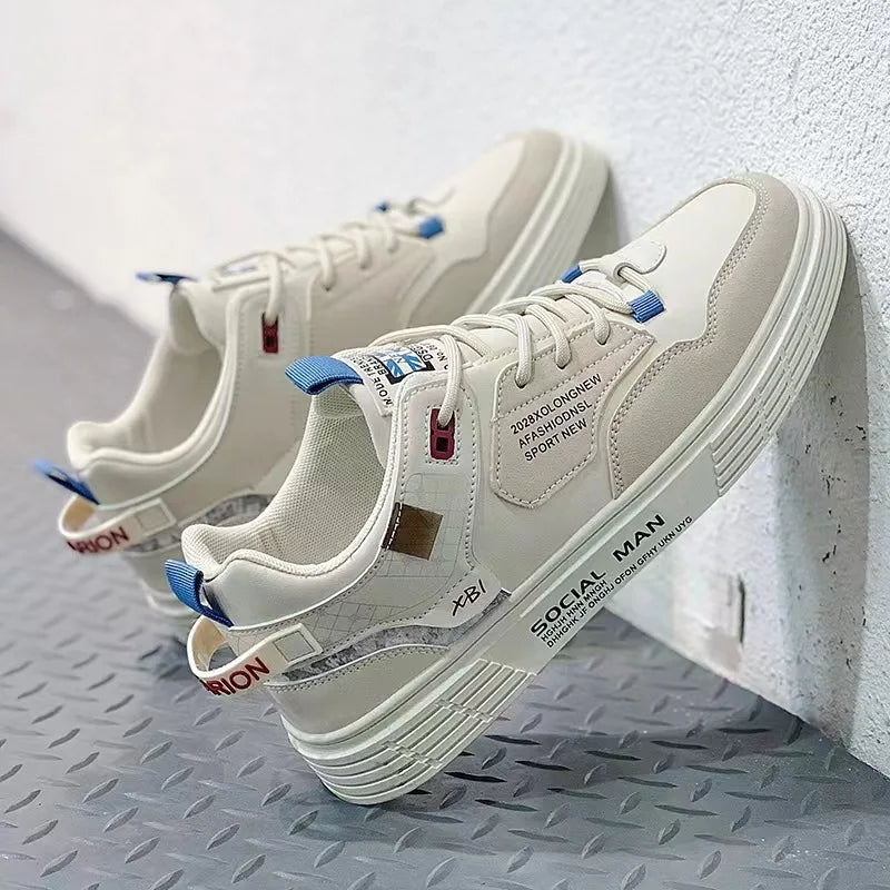 Men's Casual Shoes Skateboarding Shoes Lightweight high top Men Shoes Flat Lace-Up Sneakers Male Business Travel Tenis Masculino