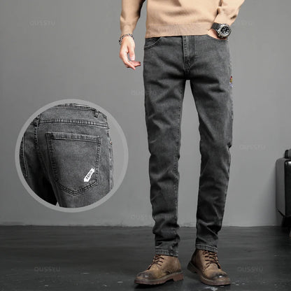 2025 New Men's Stretch Skinny Jeans Fashion Casual Cotton Denim Slim Fit Pants Male Korean Trousers Streetwear Brand Clothing
