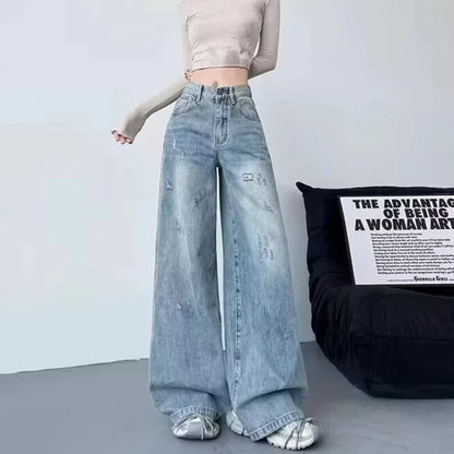 Streetwear Hosen Baggy Jeans Woman Clothing Y2k Shorts Women's Overalls Y2k 2000s Clothes Denim Woman Pants Harajuku Fashion