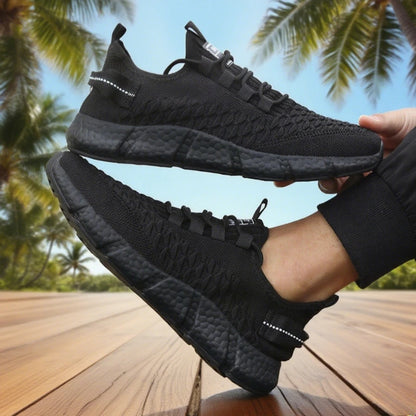 New Men's Running Shoes Summer Soft Soled Nique Grid Trend Design Breathable Walking Sneakers Versatile Outdoor Exercise Shoes