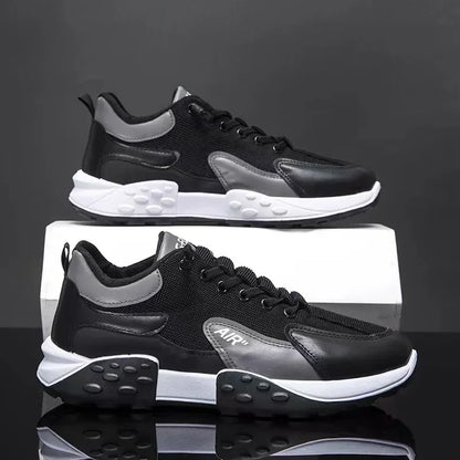 Thick Sole Mens Sneakers Fashion Man Shoe Versatile Vulcanized Shoe Lace Up Outdoor Running Shoes Anti-slip Zapatillas De Hombre